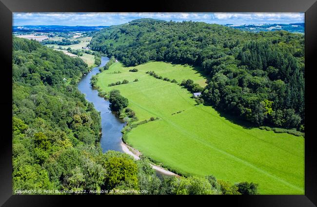 Green Wye Valley at Symonds Yat Gloucestershire Framed Print by Pearl Bucknall