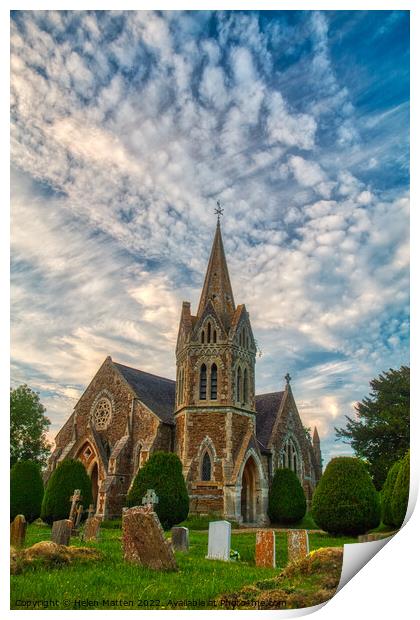 St. John the Baptist Church, Lower Shuckburgh Print by Helkoryo Photography