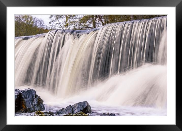 Waterfall on the Auvezere river, Dordogne, France Framed Mounted Print by Rachel Goodinson
