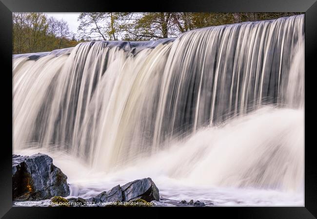 Waterfall on the Auvezere river, Dordogne, France Framed Print by Rachel Goodinson