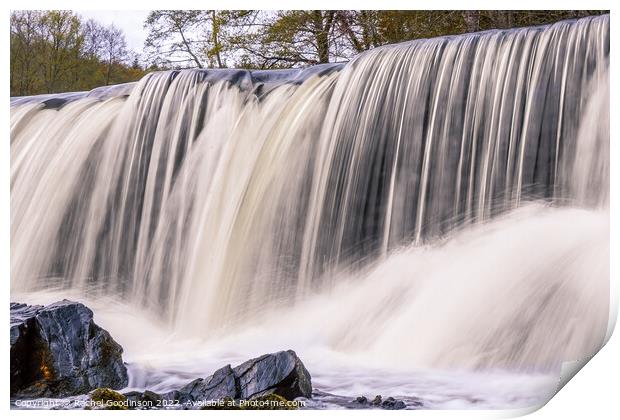 Waterfall on the Auvezere river, Dordogne, France Print by Rachel Goodinson