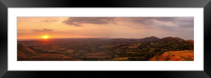Majestic Sunset over the Malvern Hills Framed Mounted Print by Richard North