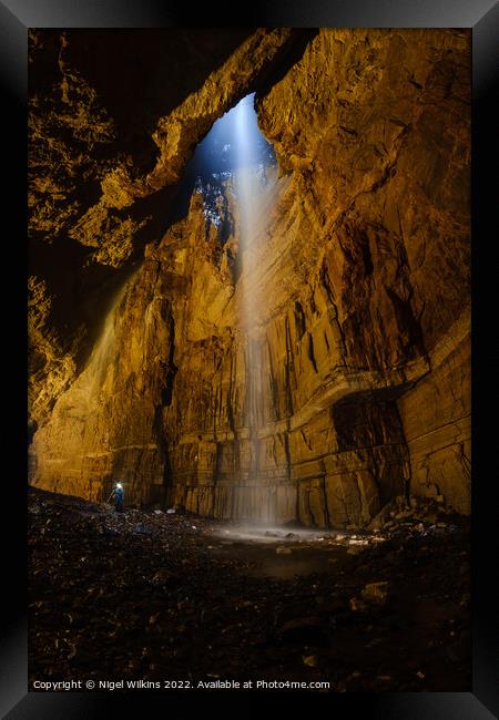 Gaping Gill Framed Print by Nigel Wilkins