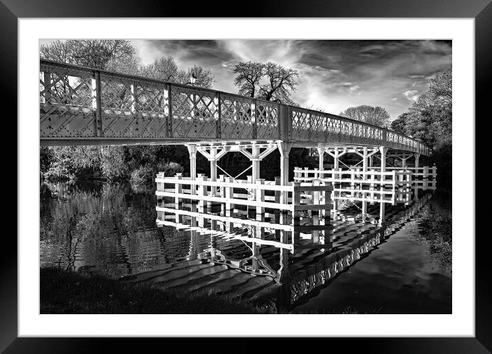 Whitchurch Toll Bridge (Mono) Framed Mounted Print by Joyce Storey