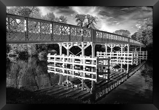 Whitchurch Toll Bridge (Mono) Framed Print by Joyce Storey