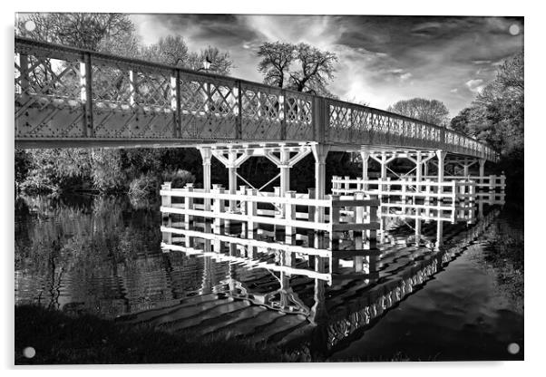 Whitchurch Toll Bridge (Mono) Acrylic by Joyce Storey