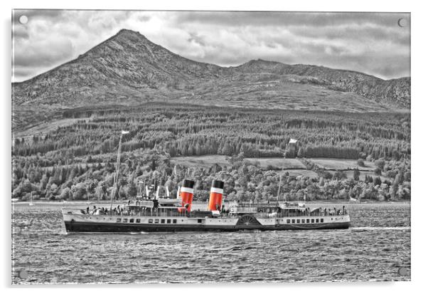 Abstract view of Waverley at Brodick, Arran Acrylic by Allan Durward Photography