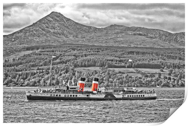 Abstract view of Waverley at Brodick, Arran Print by Allan Durward Photography