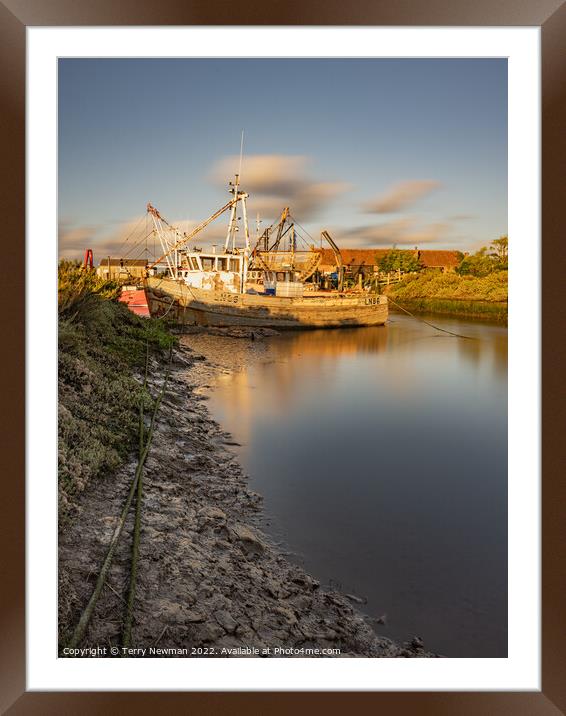 Serenity on the Riverside Framed Mounted Print by Terry Newman