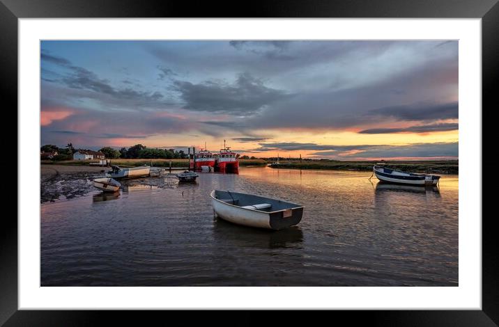 Sunset at Brancaster Staithe  Framed Mounted Print by Gary Pearson