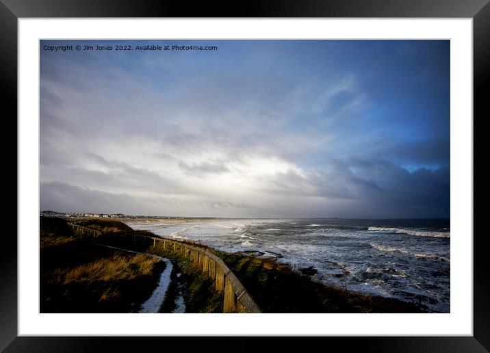 Winter weather over the North Sea Framed Mounted Print by Jim Jones