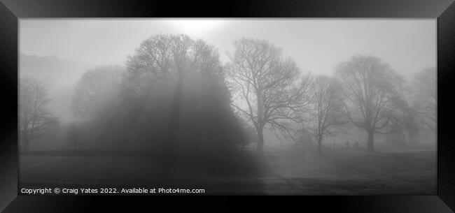 Misty Sunrise Glebe Park  Framed Print by Craig Yates