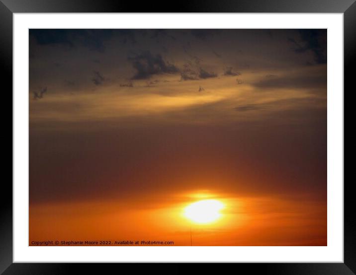 Monday Night Sunset Framed Mounted Print by Stephanie Moore