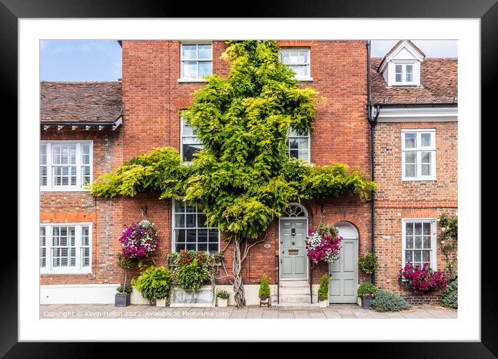 Houses on New Street, Henley on Thames, Framed Mounted Print by Kevin Hellon