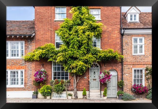 Houses on New Street, Henley on Thames, Framed Print by Kevin Hellon