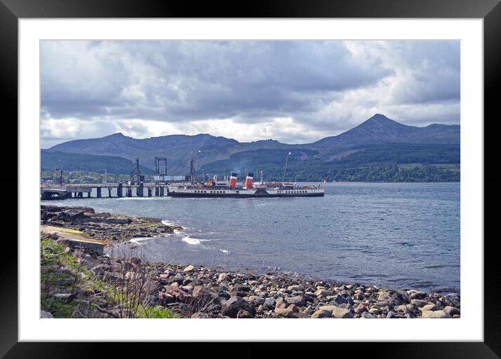 Waverley reversing from berthing spot at Brodick, Arran Framed Mounted Print by Allan Durward Photography