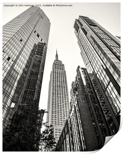 Iconic Empire State Building in NYC Print by John Hastings