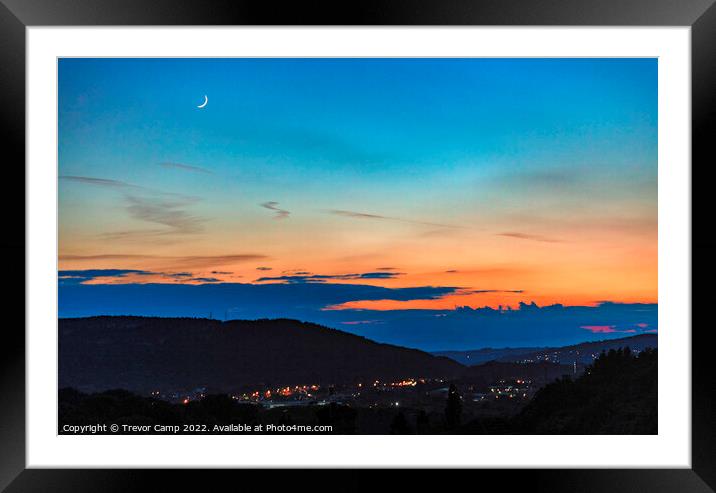 Moonlight Twilight Framed Mounted Print by Trevor Camp