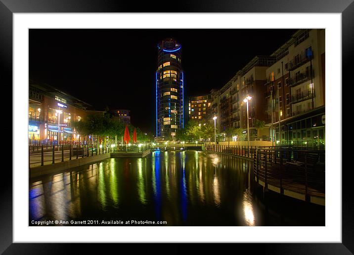 Gunwharf Quays, Portsmouth, England Framed Mounted Print by Ann Garrett