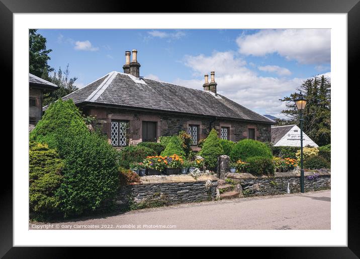 A Luss Cottage Framed Mounted Print by Gary Clarricoates