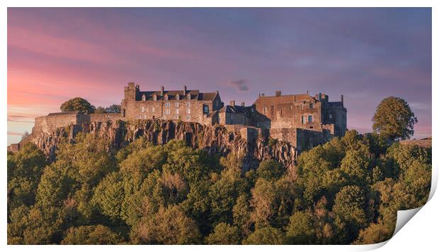 Stirling Castle sunset Print by Anthony McGeever
