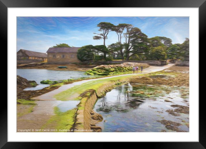 Low Tide Passage to Berde Island - C1506-1710-ABS Framed Mounted Print by Jordi Carrio