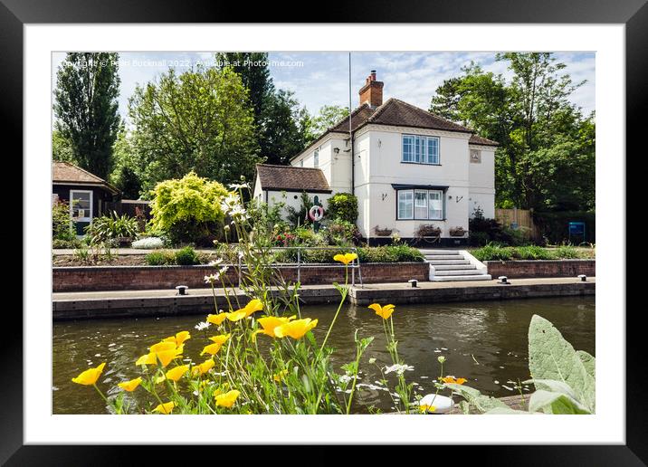 Marlow Lock River Thames Buckinghamshire Framed Mounted Print by Pearl Bucknall