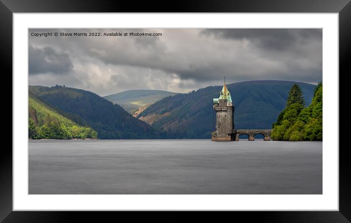 Lake Vyrnwy Straining Tower Framed Mounted Print by Steve Morris