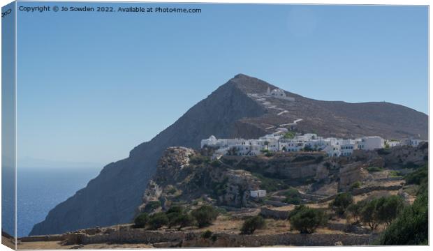 Church of Panagia, Folegandros Canvas Print by Jo Sowden