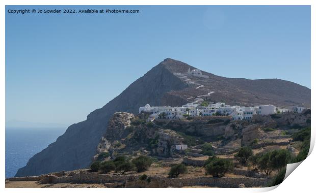 Church of Panagia, Folegandros Print by Jo Sowden
