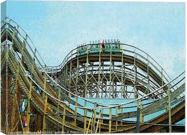 Scenic Railway at Dreamland, Margate Canvas Print by Jeff Laurents