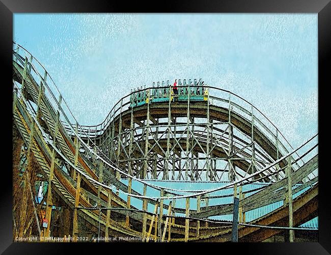 Scenic Railway at Dreamland, Margate Framed Print by Jeff Laurents