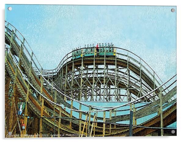 Scenic Railway at Dreamland, Margate Acrylic by Jeff Laurents