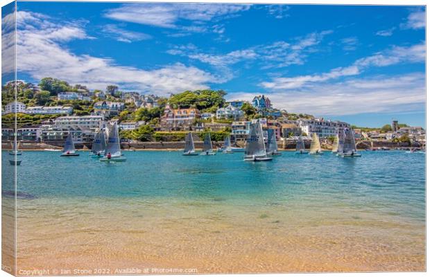 Sailing in Salcombe  Canvas Print by Ian Stone