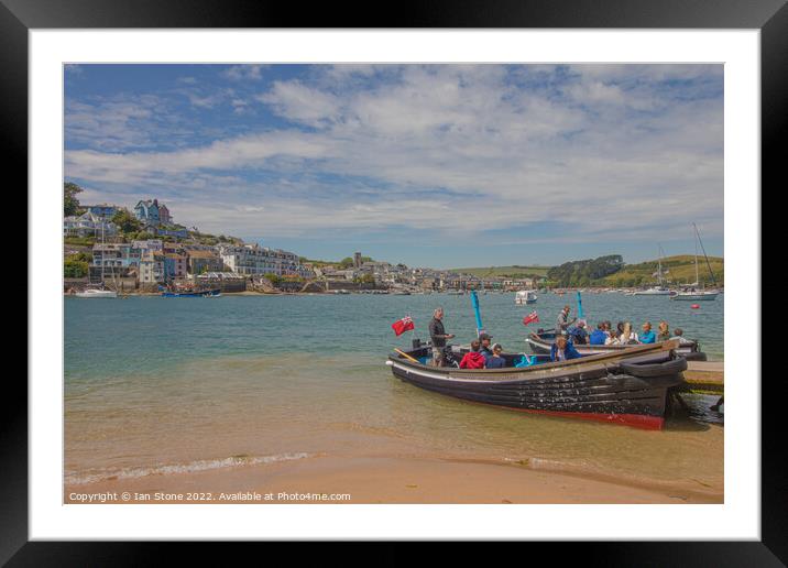 Salcombe and East Portlemouth ferry boats. Framed Mounted Print by Ian Stone