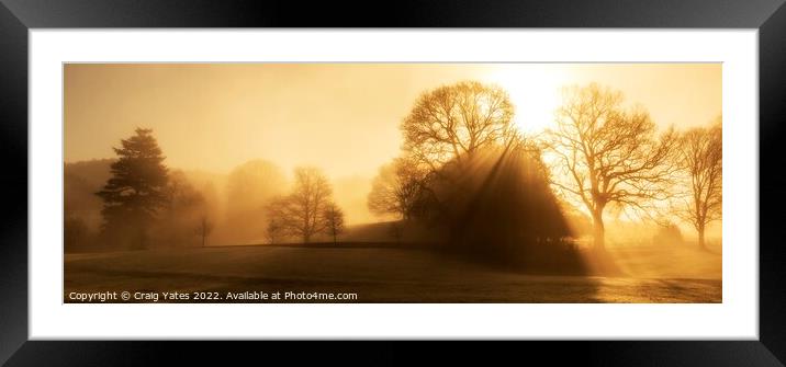 Misty Sunrise Glebe Park  Framed Mounted Print by Craig Yates