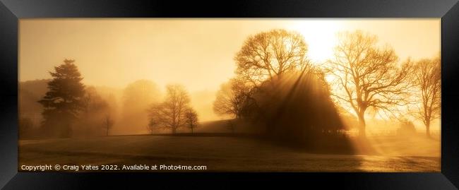 Misty Sunrise Glebe Park  Framed Print by Craig Yates
