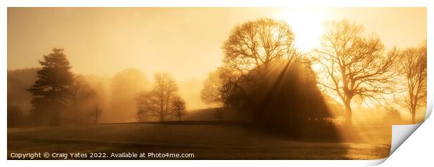 Misty Sunrise Glebe Park  Print by Craig Yates
