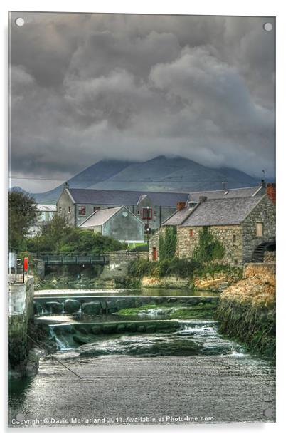 Annalong, Corn Mill, County Down Acrylic by David McFarland