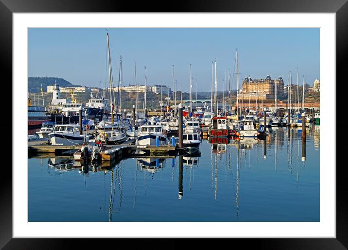 Scarborough Harbour Reflections Framed Mounted Print by Darren Galpin