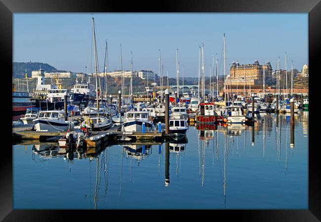 Scarborough Harbour Reflections Framed Print by Darren Galpin