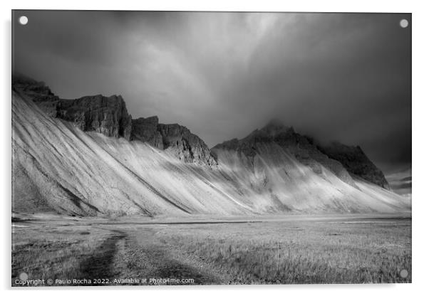 Vestrahorn mountain in Iceland Acrylic by Paulo Rocha
