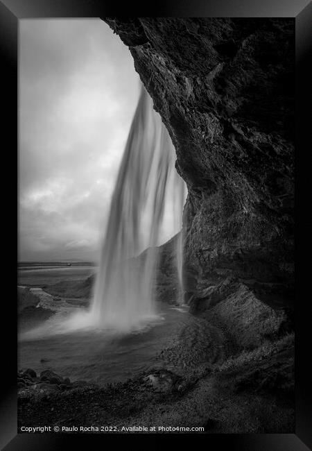 Seljalandsfoss waterfall in southern Iceland Framed Print by Paulo Rocha