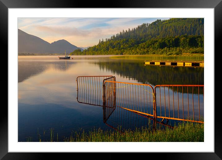 Lone mooring Framed Mounted Print by Michael Brookes