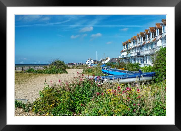 Whitstable Beach Vista Framed Mounted Print by Alison Chambers