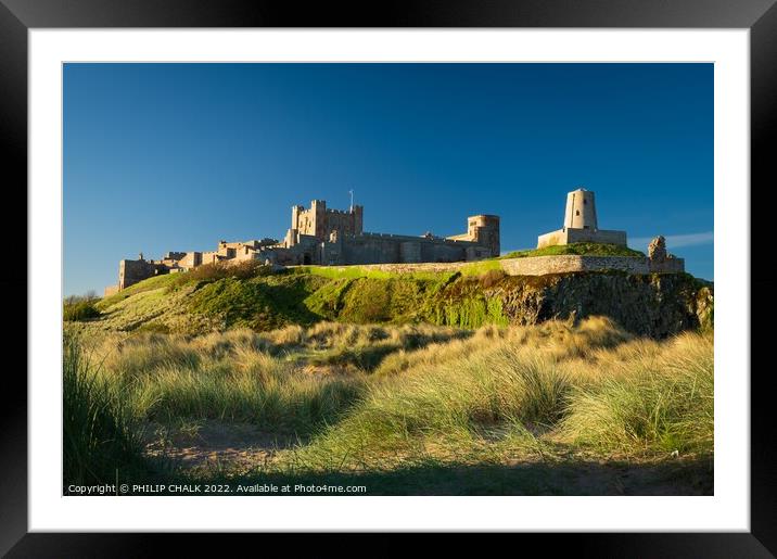 Bamburgh castle 730 Framed Mounted Print by PHILIP CHALK