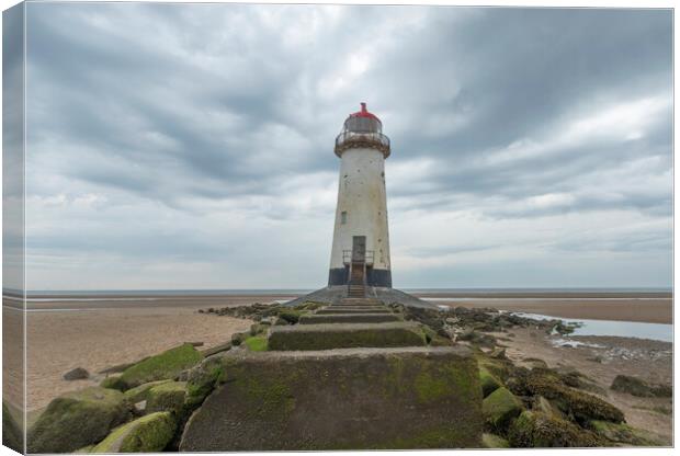 Point Of Ayr Lighthouse Canvas Print by Jonathan Thirkell
