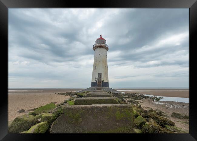 Point Of Ayr Lighthouse Framed Print by Jonathan Thirkell