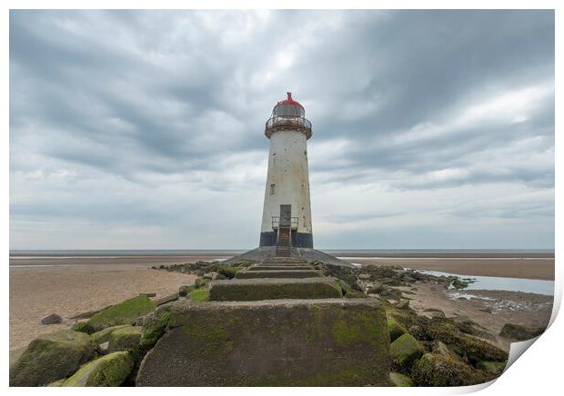 Point Of Ayr Lighthouse Print by Jonathan Thirkell