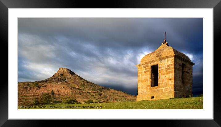 Roseberry Topping and Shooting Box Framed Mounted Print by Martin Davis